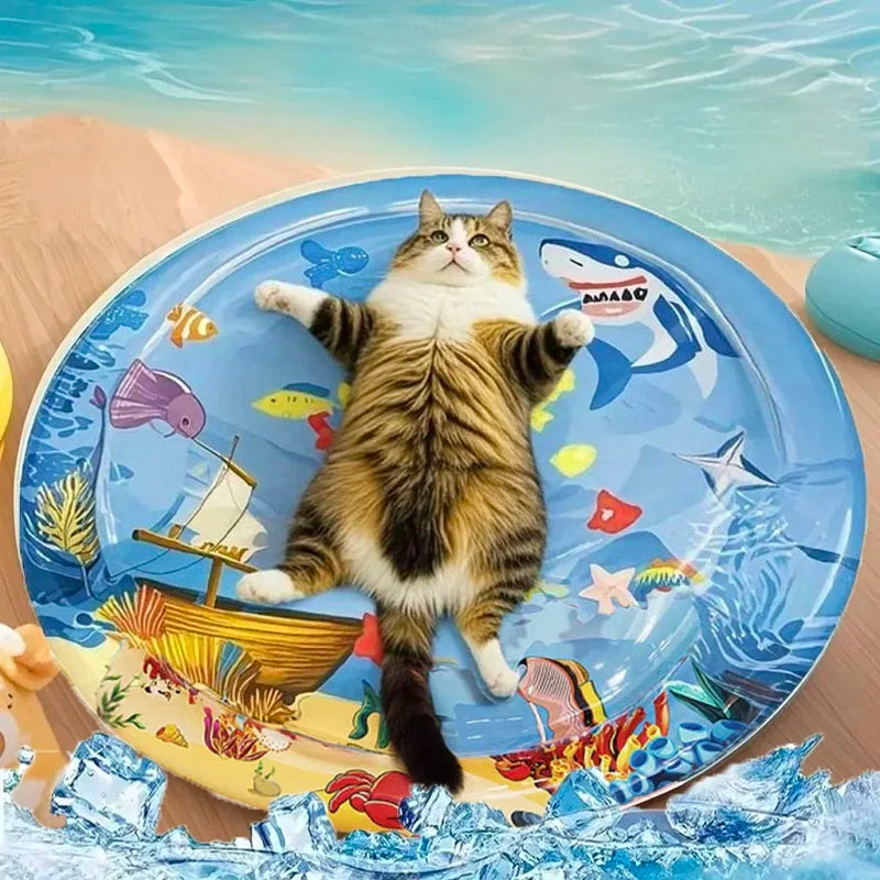 Summer Pet Inflatable Water-filled Mat Thickened And Durable Pet Breathable Water Mat To Cool Down Interactive Cat Pad Supplies