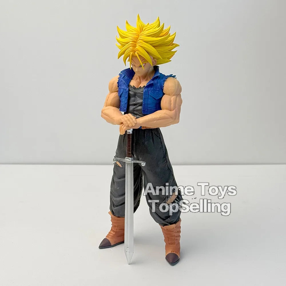 25cm/9.84in Anime Dragon Ball Z Trunks Figure Future Trunks Action Figures MPVC Statue Collection Model Toys for Gifts