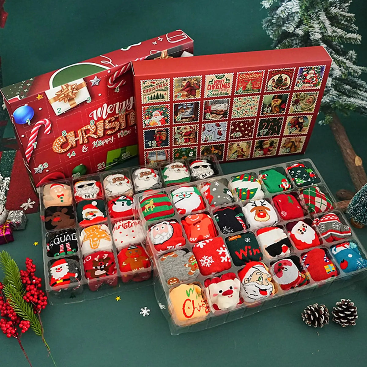Kids & Teens Socks Advent Calendar – 24-Day Christmas Countdown Surprise Gift