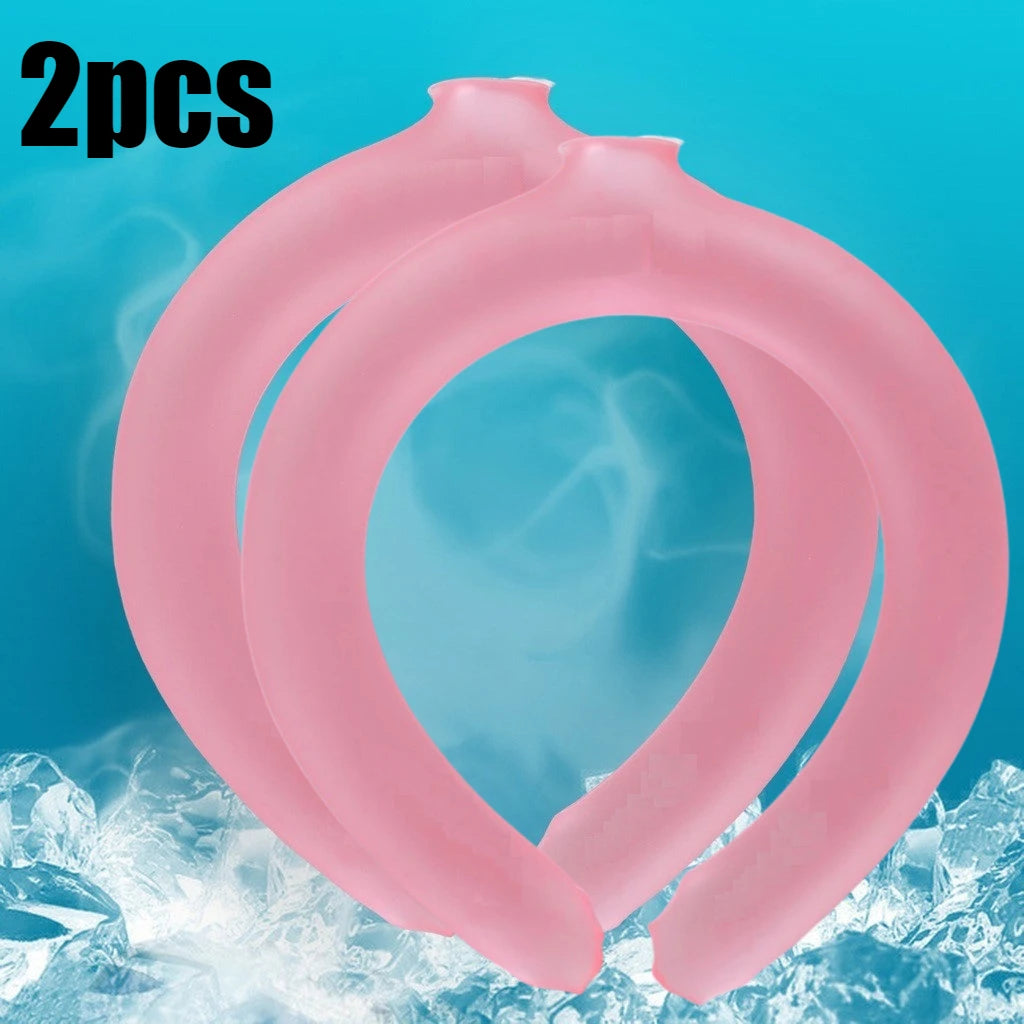 Summer Neck Cooling Ring Portable Reusable Neck Massager Cool Neck Ring Sunstroke Prevention Fitness Fishing Cycling Travel Ice