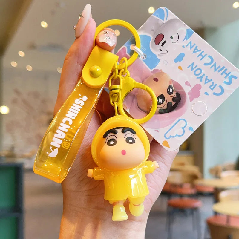 Kawaii Anime Crayon Shin-Chan Keychain Lovely Cartoon Car Key Ring Backpack Pendant Schoolbag Kids Charm Gifts for Friends