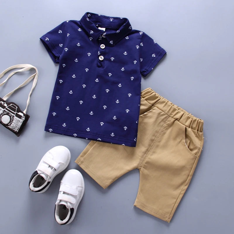 Summer Boys Clothes Suit Kids T-shirt+shorts 2pcs Baby Toddler Outfit Sportsuit 1 2 3 4 Years Boys thin Costume Children Clothes