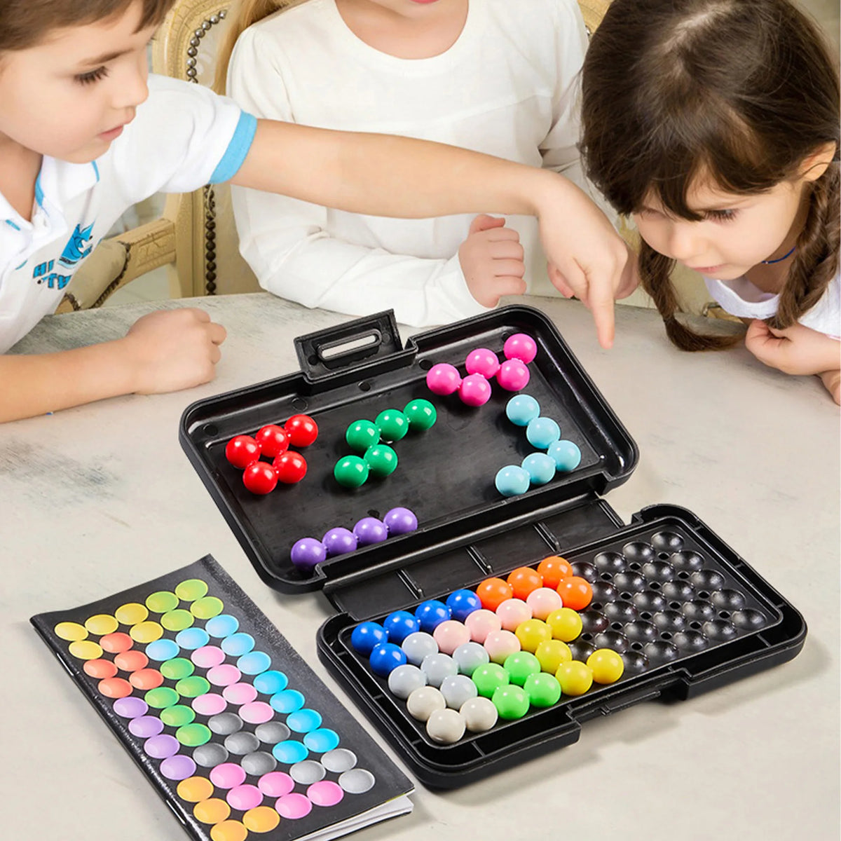 120 Challenges IQ 3D Puzzle Board Game Classic Pyramid Plate Pearl Logical Mind For Children Pyramid Beads Montessori Toys Gifts