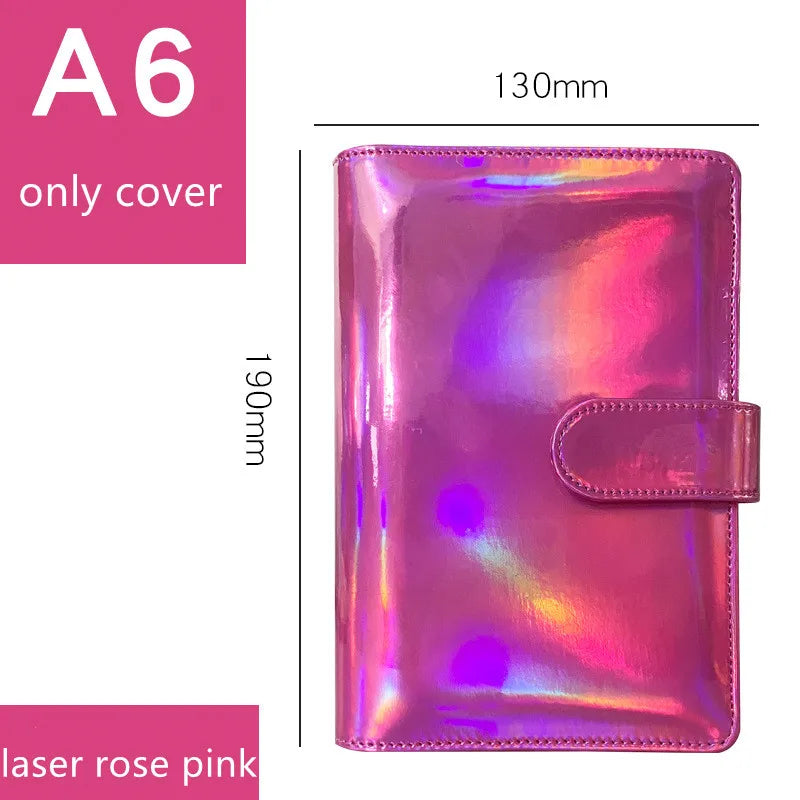 A6/A5 Macaroon Color PU Leather DIY Binder Notebook Cover Diary Agenda Planner Paper Cover School Stationery