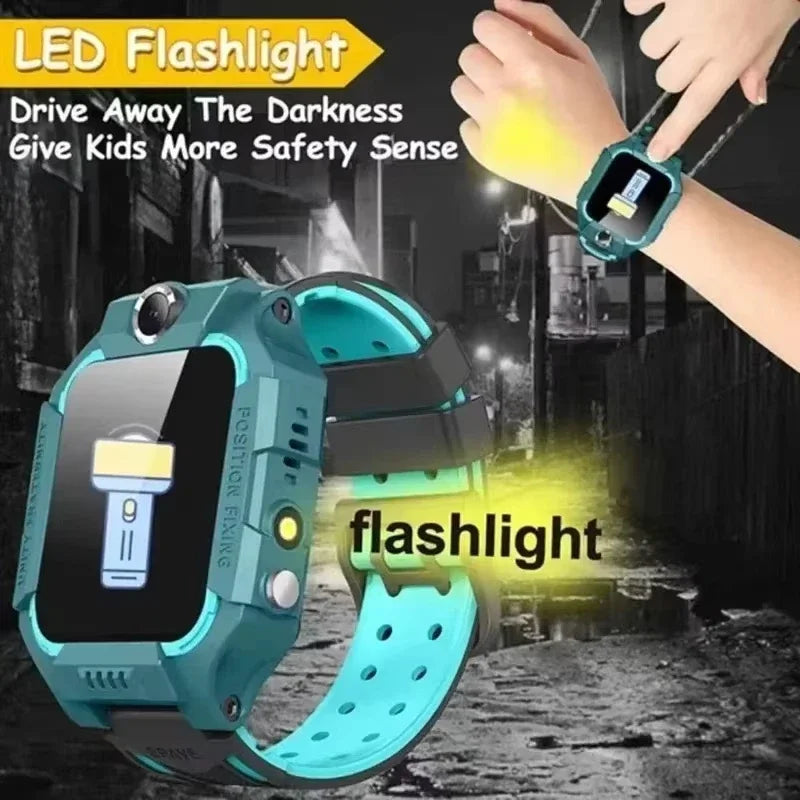 Lenovo 5G Kids Smart Watch 8K HD Camera SOS GPS Location Sim Card Call Waterproof Child SmartWatch for Boys Girls iOS Android