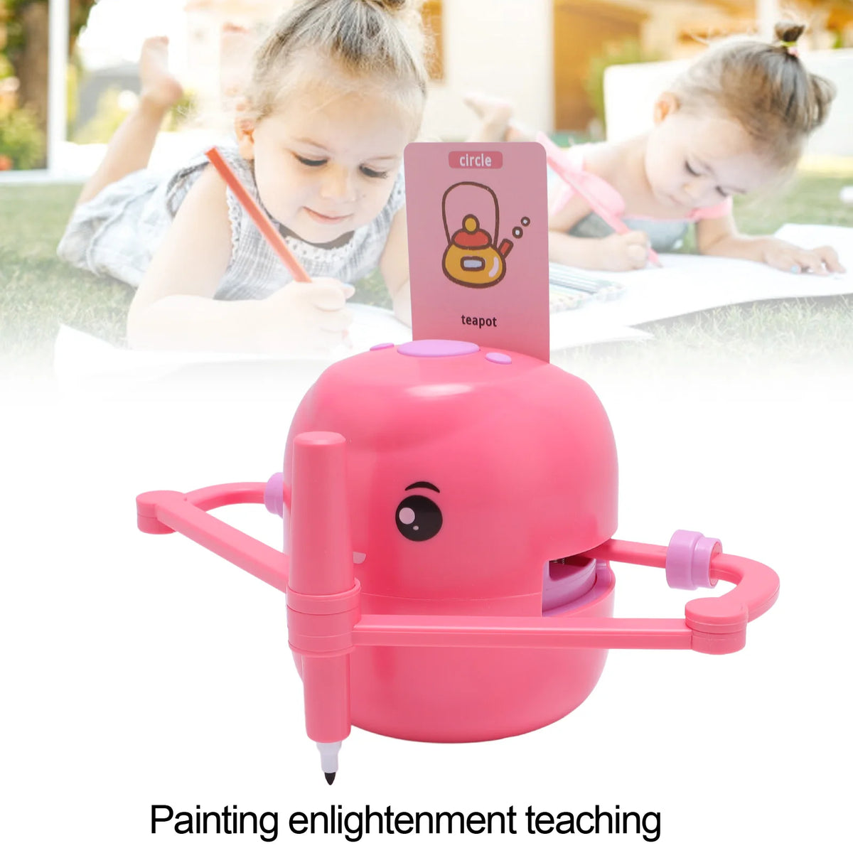 Smart Drawing Robot 2400mAh Automatic Painting Interactive Educational Toy Early Learning STEM Montessori Gift for Kids Children