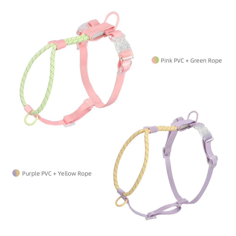 Dog Harness Fashion Summer Cooling Dog Vest Splicing Nylon and Webbing PVC No Pull For Medium and Large Dogs German Shepherd
