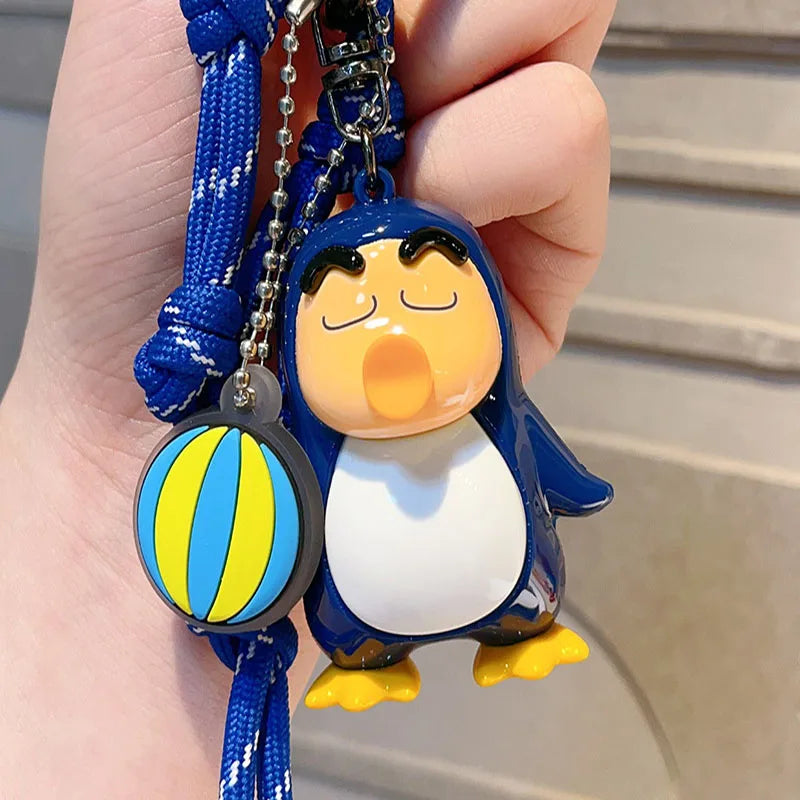 Kawaii Anime Crayon Shin-Chan Keychain Lovely Cartoon Car Key Ring Backpack Pendant Schoolbag Kids Charm Gifts for Friends