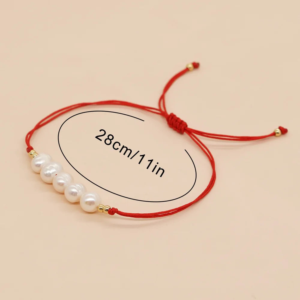 Go2boho Bohemian Freshwater Pearl Bead Bracelet Natural Pearl Stack Handmade Chain Christmas New Trendy Jewelry Women Girl Gift