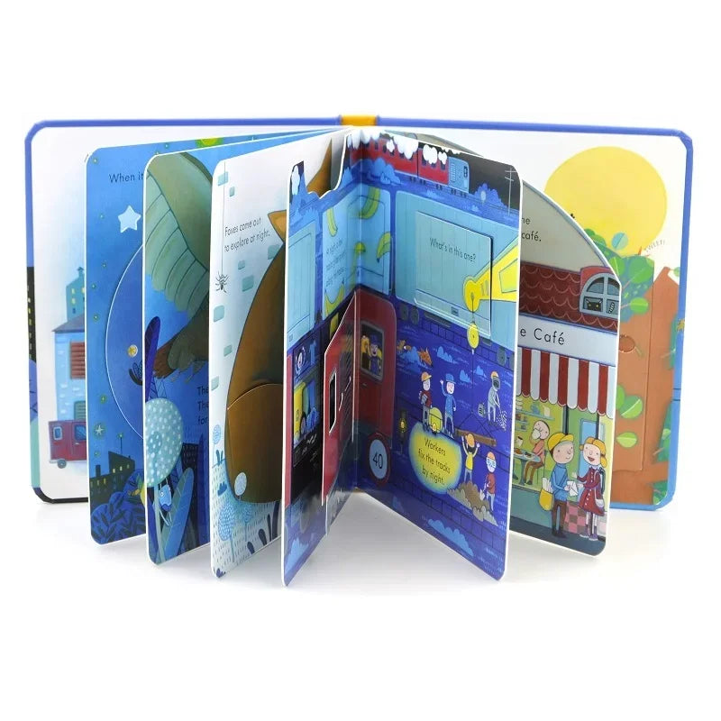 Usborne Peep Inside Night Time 3D Flap Educational English Picture Book for Kids Baby Interactive Activity Reading Books
