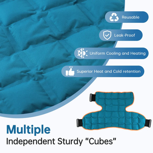 2PCS Self-Absorbing Water Ice Pack Reusable Cold Hot Compress Shoulder Wrap Knee Pad Gel Pack For Joint Injuries Muscle Sprain