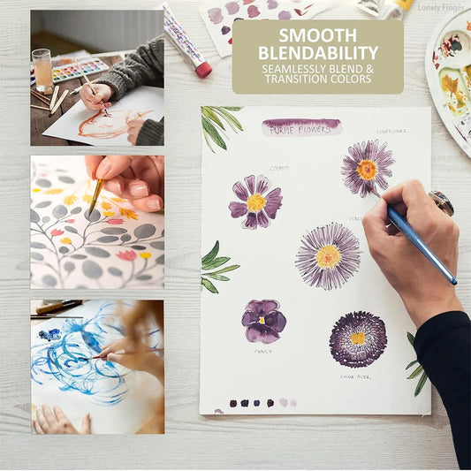 Watercolour Paper A3/A4/A5 300gsm - Professional Artists Water Colour Pad with 20 Sheets - Art Paper for Mixed Media Drawing