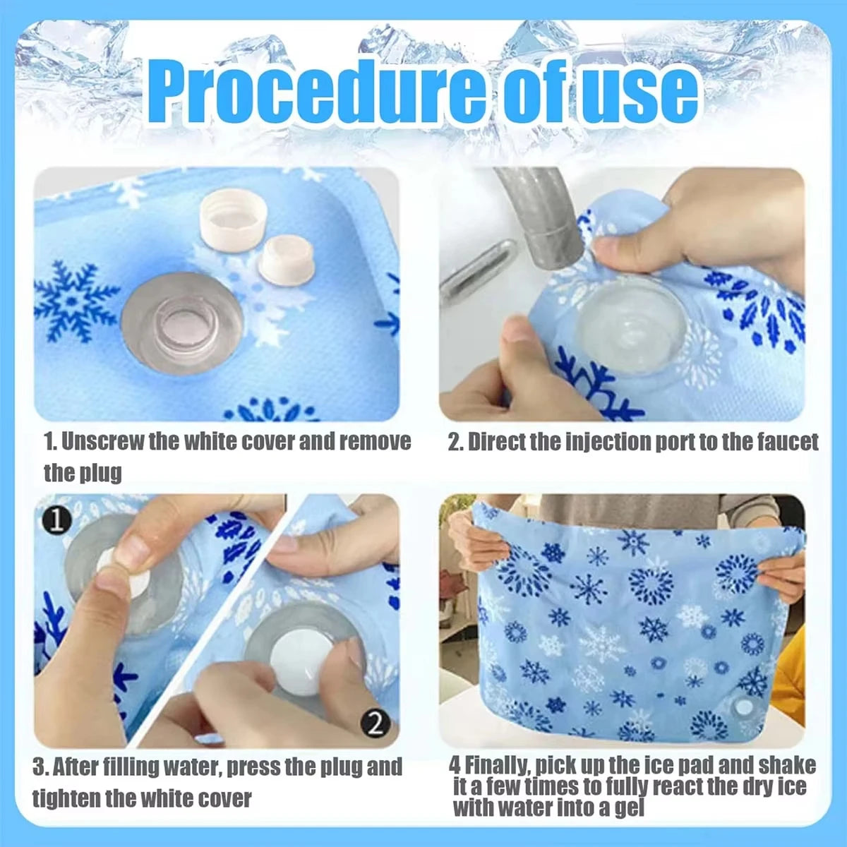 Pet Cooling Mat, Dry Ice Water Injection Cool Pad, Waterproof Wear Resistant, Summer Heat Relief Cooling Cushion for Dogs & Cats
