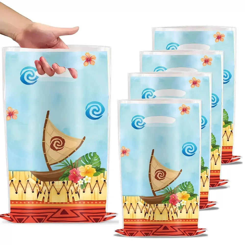 Moana 2 Party Favors Supplies Silicone Bracelet Slap Bracelets Keychain for Kids Birthday Gift Bags Goodie Bags Stocking Bag