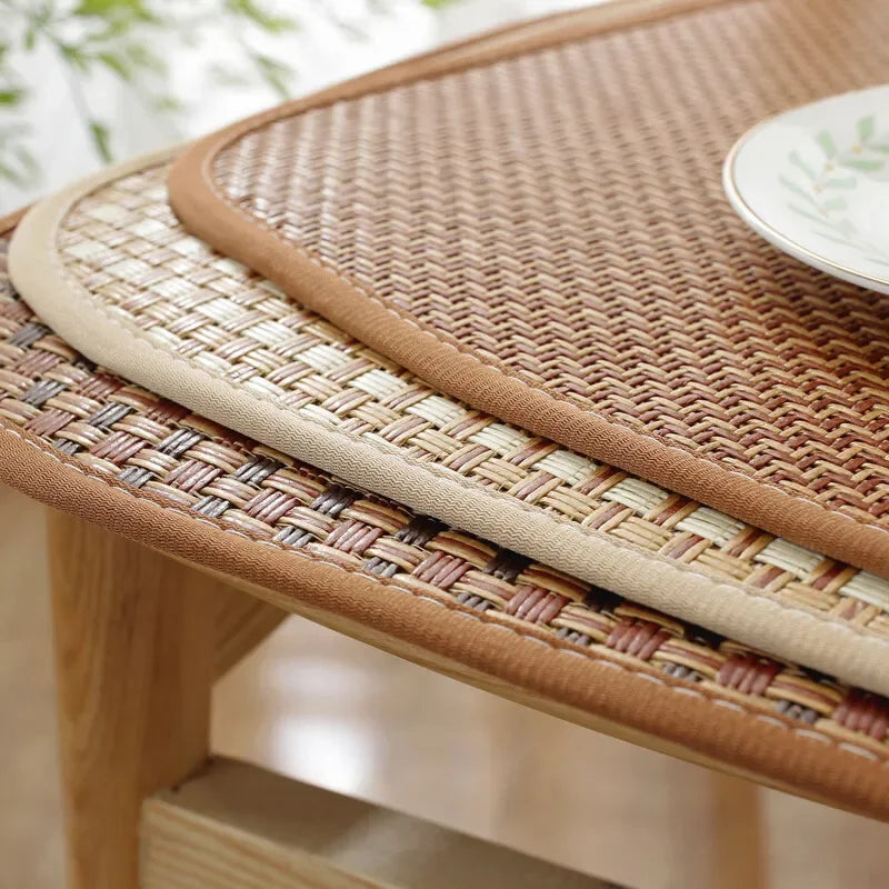 1PC 40cm/45cm/50cm Breathable Summer Cooling Seat Cushion  Seat Cushion Cool Mat Non-slip Cooling Bamboo Chair Seat