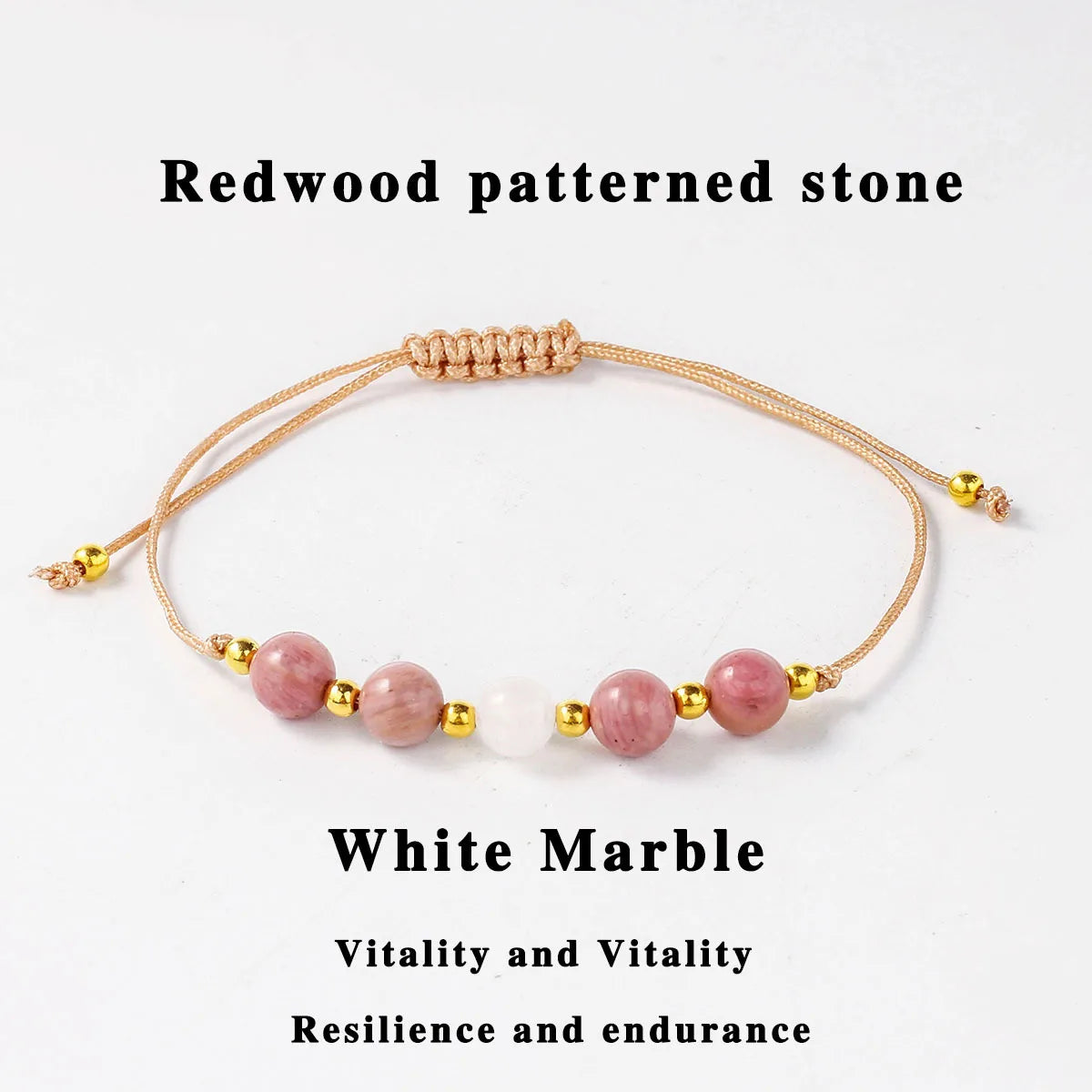 Gemstone Bracelet  Amethyst Bracelet Natural Bead String Woven Crystal Amethyst Bracelets