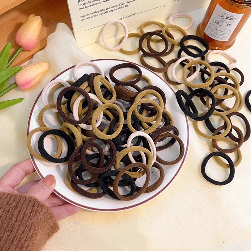 Colorful Ealstic Hair Ties for Girls Ponytail Hold Scrunchie Rubber Band women Fashion Hair Accessories elastic hair bands