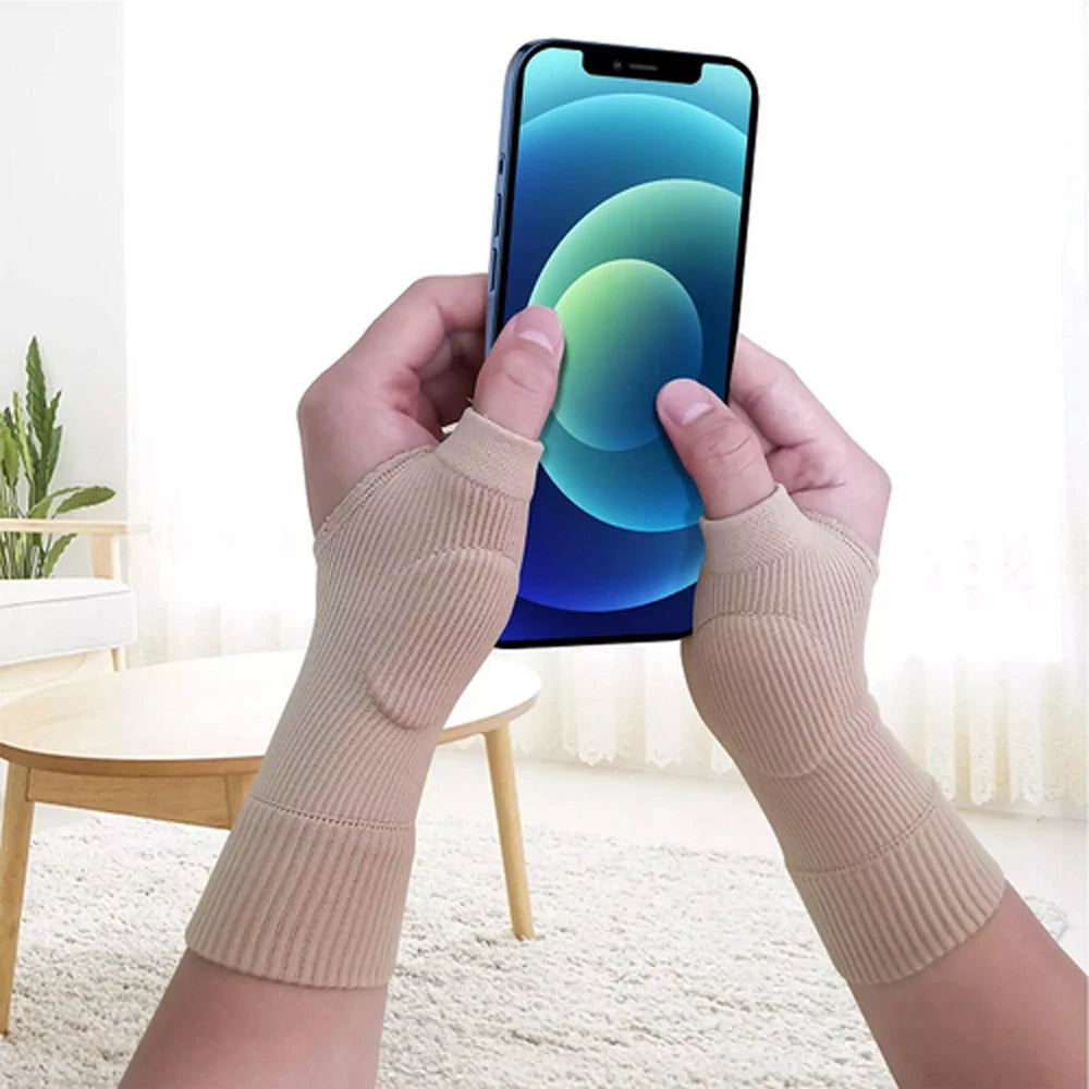 1Pair Wrist Thumb Compression Arthritis Gloves, Breathable Wrist Support Brace Wrist Sleeve With Gel Thumb Injury Pads Protector