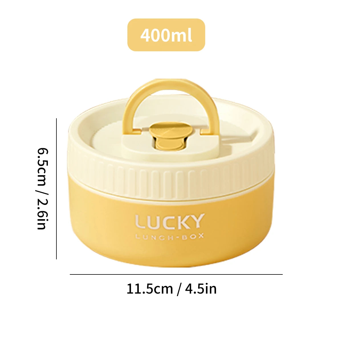 304 Stainless Steel Insulated Bento Box Microwave Heatable Round Sealed Thermal Lunch Box For Kids Students Food Container