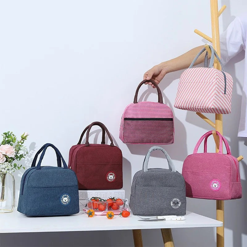 Aluminum Foil Insulated Lunch Bag for Office Workers Portable Lunch Box Lunch Bag Minimalist Kid Insulated  Handbag