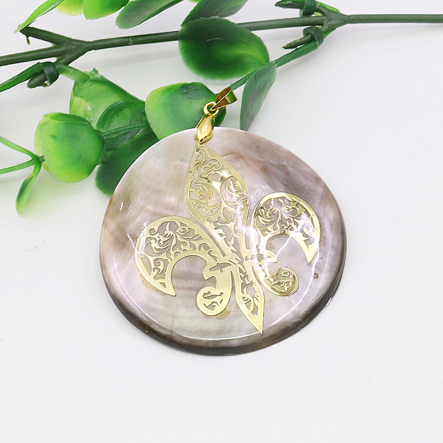 51mm Natural Accessories Multicolor Abalone Paua Sea Pearl Shells Pendant Flower DIY Christmas Women Girls Gifts Jewelry Making