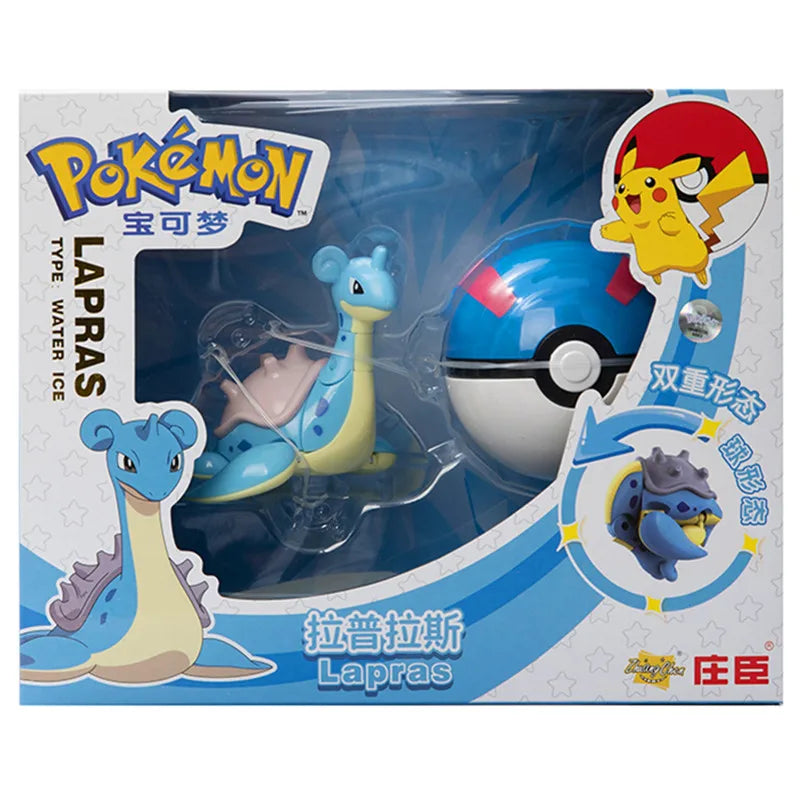 Genuine Pokemon Anime Figure Pikachu Gengar Charizard Gyarados Mew Dragonite Pet  Collect Model Doll Transformation Toy Gifts