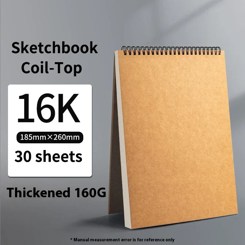 A3/A4//A5/8k/16k Sketchbooks for Drawing Sketching Paper Pad Inner Blank Drawing Graffiti Art Supplies 120g 160g Spiral Notebook