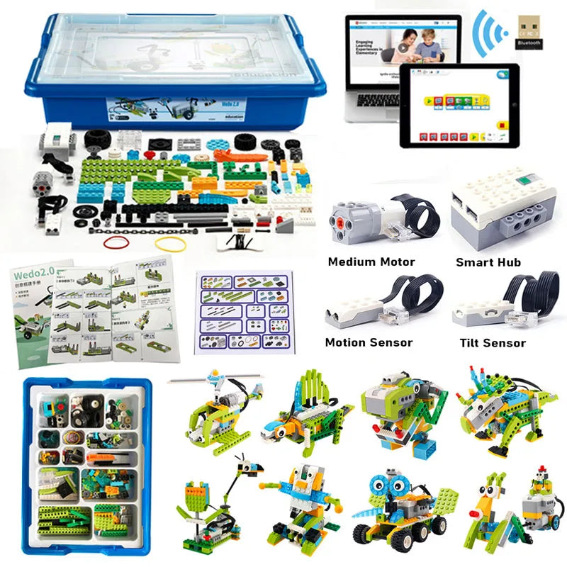 NEW WeDo 2.0 Core Set Technical Building Blocks Kit for School Education DIY We-Do 45300 Scratch 3.0 Kids Toy Christmas Gift