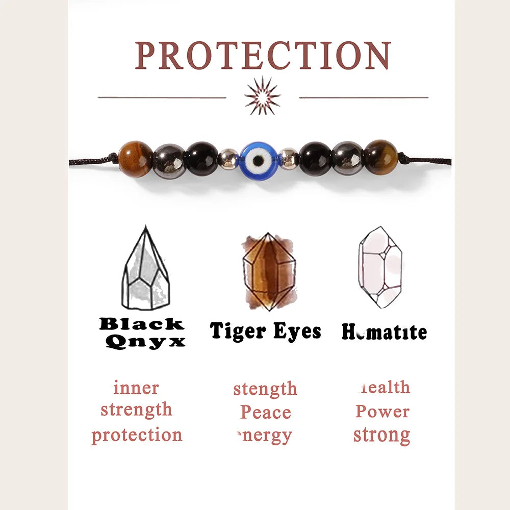 Gemstone Bracelet  Amethyst Bracelet Natural Bead String Woven Crystal Amethyst Bracelets