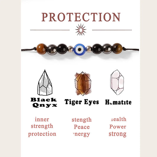 Gemstone Bracelet  Amethyst Bracelet Natural Bead String Woven Crystal Amethyst Bracelets