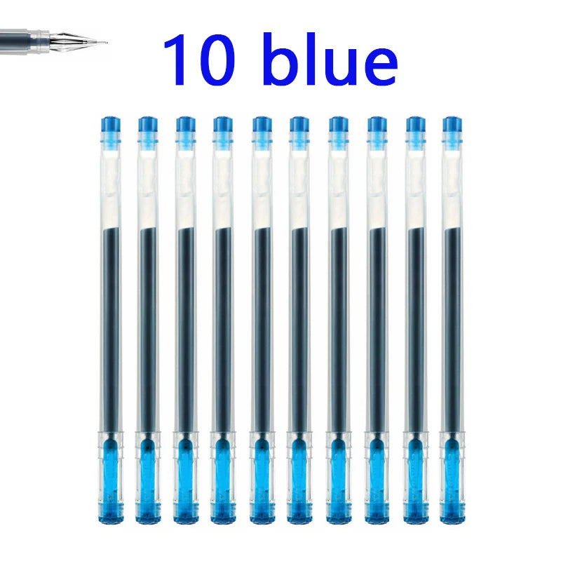 3/10pcs/mix Diamond Tip Gel Pen,0.38mm Large-capacity Black/Blue/Red Ink Exam Signing Writing School Office Supplie Stationery