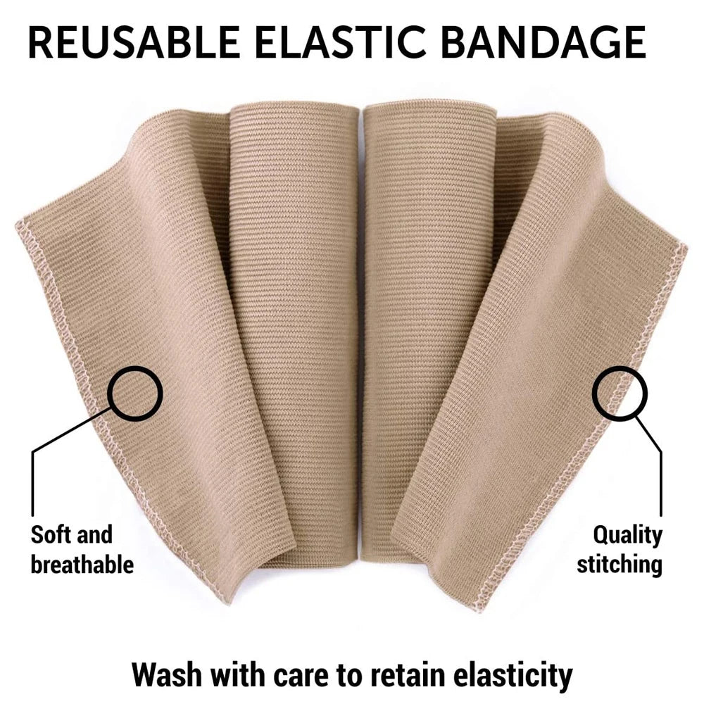 1 Roll Premium Elastic Bandage Wrap - Strong Compression Bandage Wrap for Wrists, Ankles, Feet and Knees