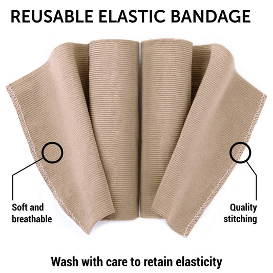 1 Roll Premium Elastic Bandage Wrap - Strong Compression Bandage Wrap for Wrists, Ankles, Feet and Knees