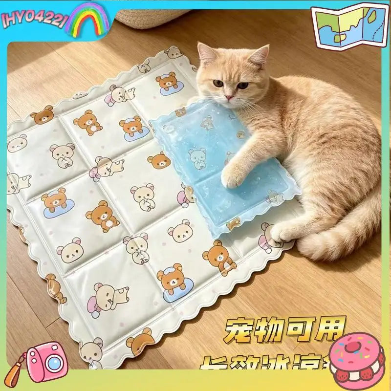 Rilakkuma Cooling Gel Seat Cushion Summer Ice Cooling Pad Waterproof Heat Dissipation For Car Office Dormitory Chair Buttock Mat
