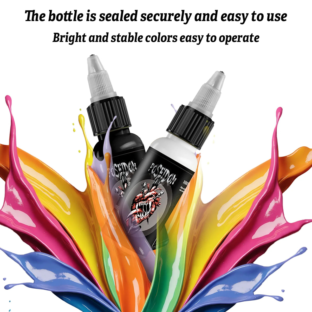 POSEIDON 30ML 5 Color Tattoo Ink Professional Longlasting Tattoo Pigment Permanent Body Art Pigment Tattoo Ink Tattoo Supplies