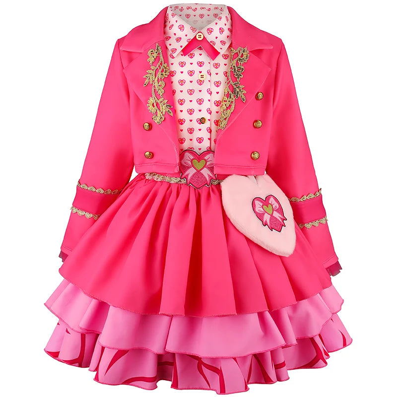2026 New Girls Heir Dress Halloween Dress Up Costume 2ps Children's Cosplay + Wig Graduation Prom Puffy Dress