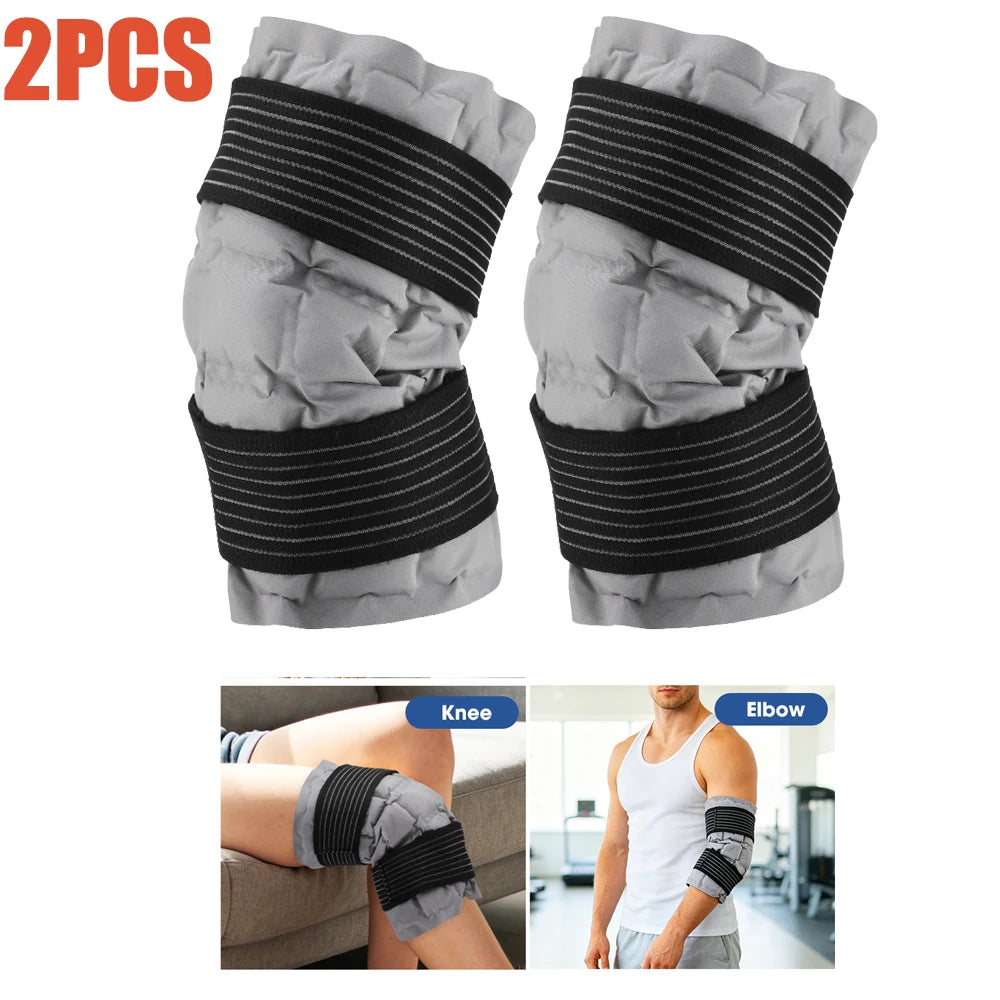 2PCS Self-Absorbing Water Ice Pack Reusable Cold Hot Compress Shoulder Wrap Knee Pad Gel Pack For Joint Injuries Muscle Sprain