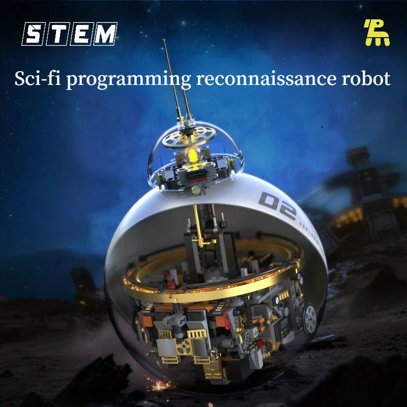 3 Types Creative STEM Programmable Dark Night Mechanical Leopard War Robot Dog Building Blocks Construction Bricks Toy Gift