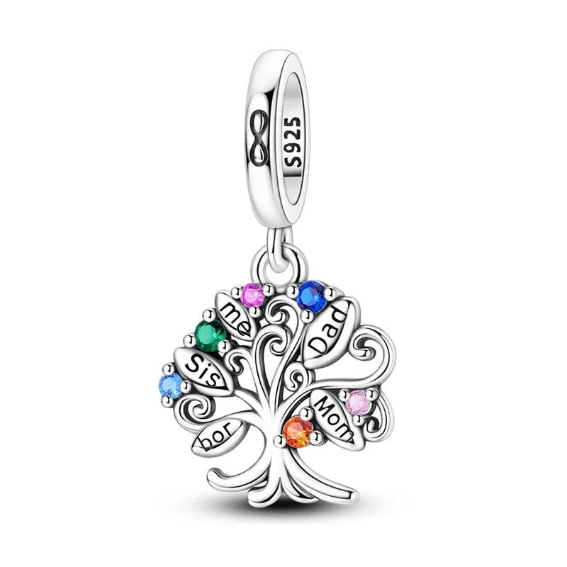 2026 S925 Silver Plated Paved Golden Ring Charm Luxury Stone Shell Nature Strength Cowboy Textured Safety Chain Fine Jewelry