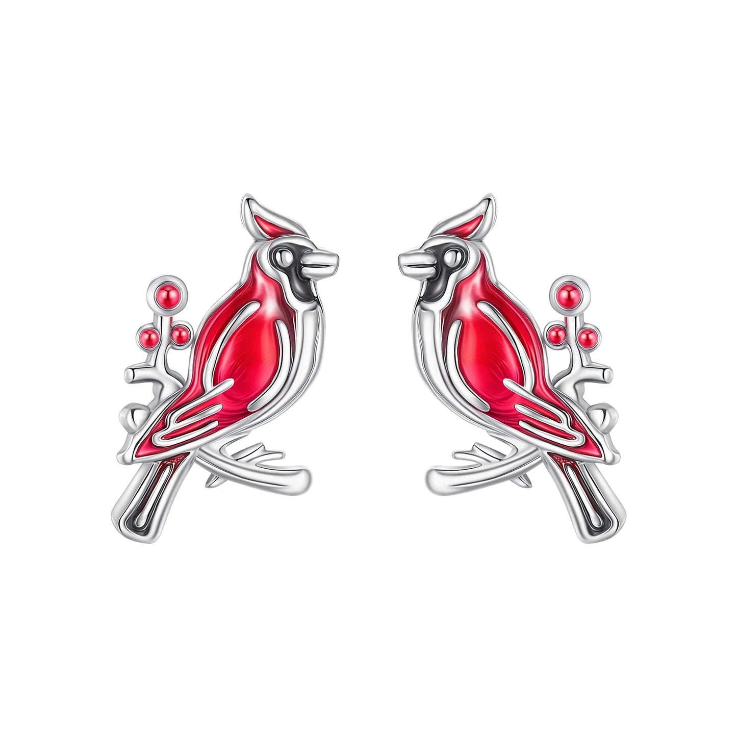 S925 sterling silver Love Cross Cardinal bird beads Charms Beads Fit 925 Original Bracelet DIY Jewelry Women's gift