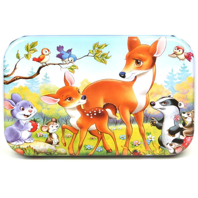 Hot New 60 Pieces Wooden Puzzle Toys for Children Cartoon Vehicle Animal Wood Jigsaw Baby Learning Educational Toy Kids Gift