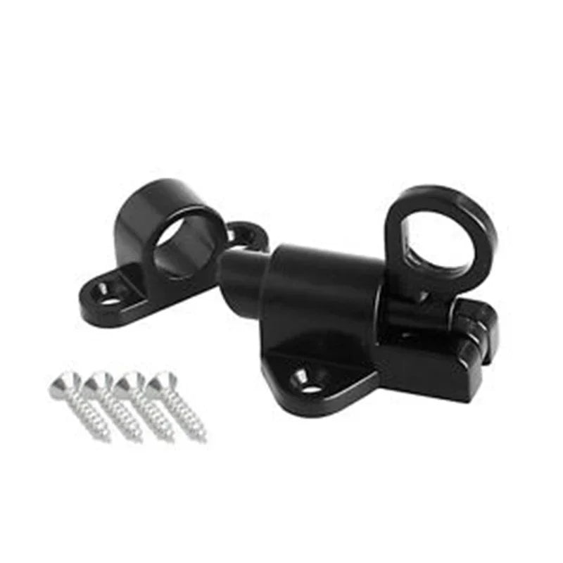 1/2/4Pcs Aluminum Alloy Spring Door Bolt Latch Home Window Gate Security Pull Ring Spring Bounce Door Bolt Automatic Latch Lock