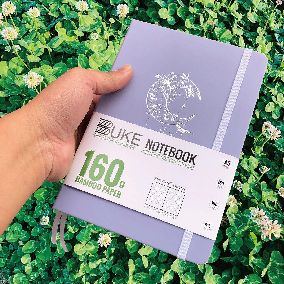 160gsm Bamboo Paper Watercolor Journal Dotted Notebook Supper White Pages Drawing Sketchbook