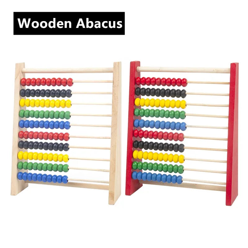 Intelligence Development Wooden Abacus For Kids Mathematics For 3-6 Year Olds Wooden Children's Educational Toys