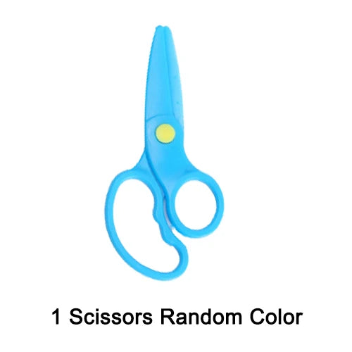 96 Sheets Paper-Cut Set Paper Cutting Scissor Skills Activity Cutting Book Kids DIY Crafts Toys Kits with Child-Safe Scissors