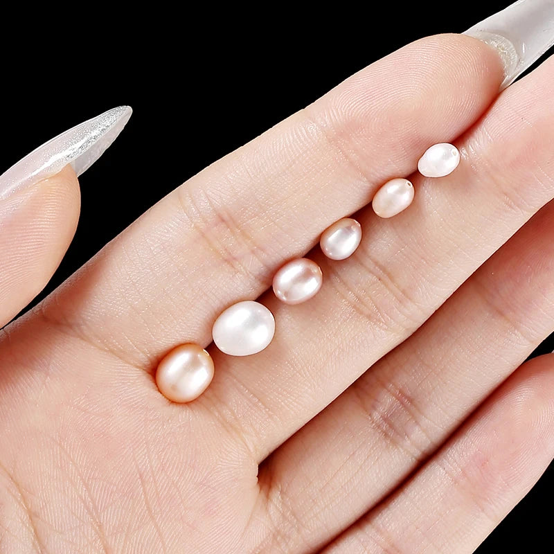 JD Premium Natural Freshwater Rice Pearl Single Loose Bead High Luster Polished Pearl for DIY Jewelry Making