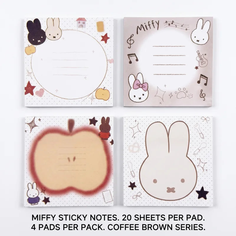 80/320 Sheets Miffy Post-it Notes Kawaii Multi-unctional Student Memo Office Message Notes High Appearance Sticker Gifts