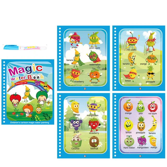 Children Painting Drawing Toys Reusable Coloring Book Magic Water Drawing Book Sensory Early Education Toys for Kids