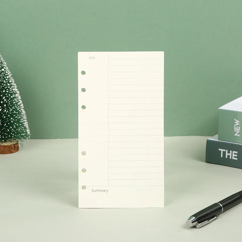 A5 A6 A7 Loose Leaf Notebook Refill Spiral Binder Inner Page Weekly Monthly To Do Line Dot Grid Inside Paper Stationery