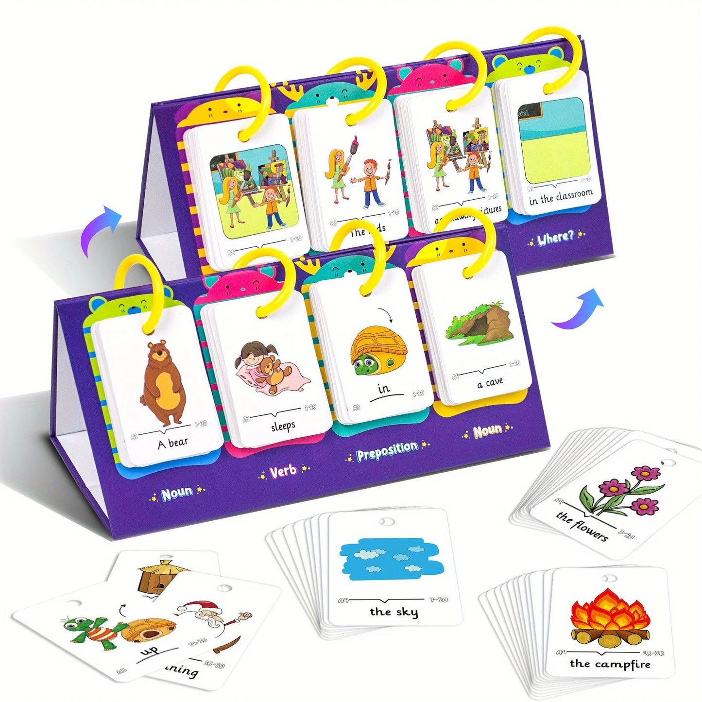 Sentence-Making Exercises Flip Chart Sentence Educational Learning Tool Vocabulary Building Special Education Speech Therapy